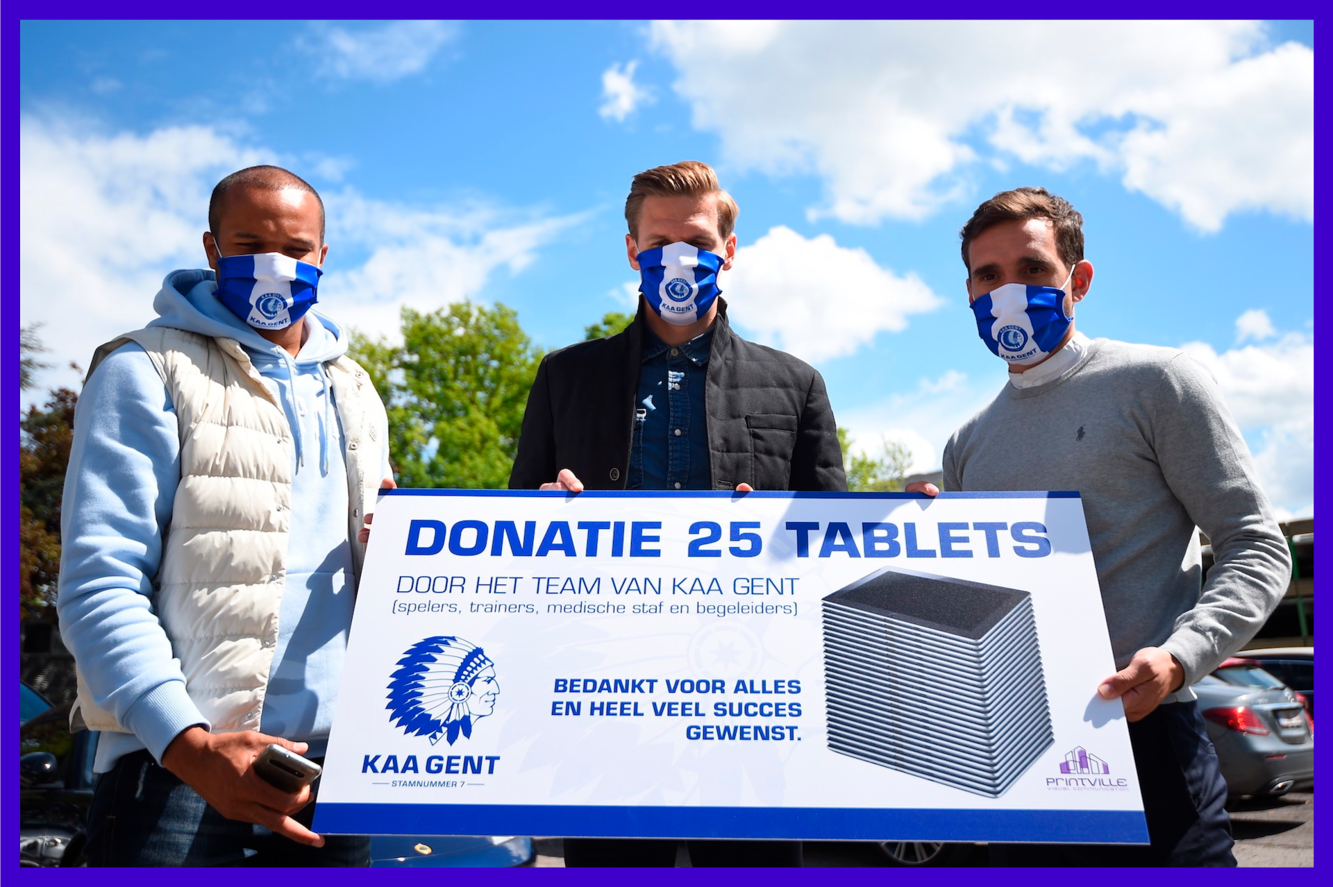 KAA Gent donates 25 tablets to belgian hospitals to lower the workload for people who work in hospitals