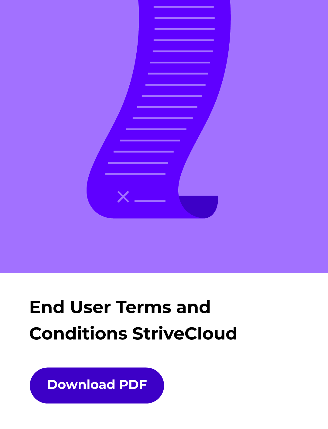 Download end users terms and conditions StriveCloud