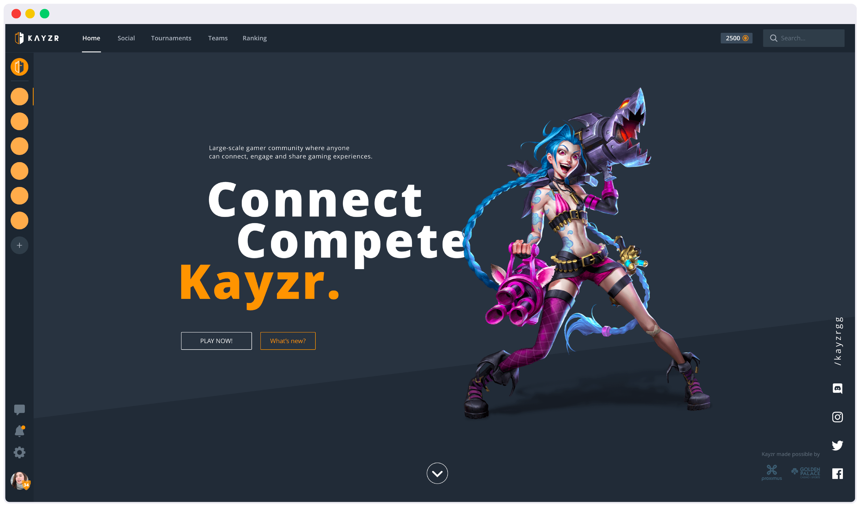 Kayzr Online Tournament Platform