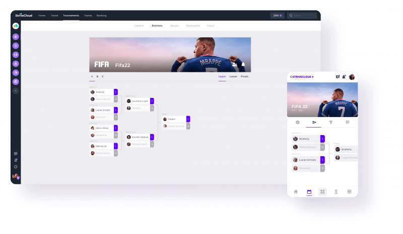 Tournament platform bracket generator